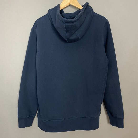 Jiberish Sweatshirt Hoodie Drawstring Size Medium Navy Blue Embroidered Unisex - Picture 13 of 13